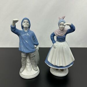 porcelain FIGURINES, Fisherman & Fisherman, Lippelsdorf